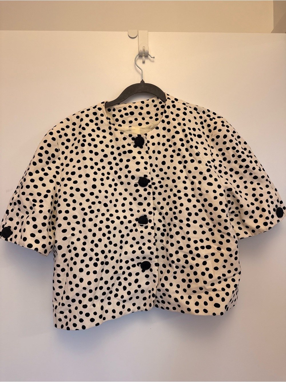 Vintage Polka Dot Short Sleeve Jacket